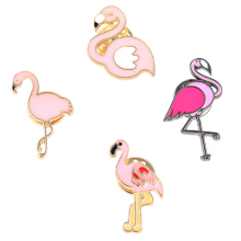 Pink flamingo ornaments girls brooch pink fashion accessories for women clothes